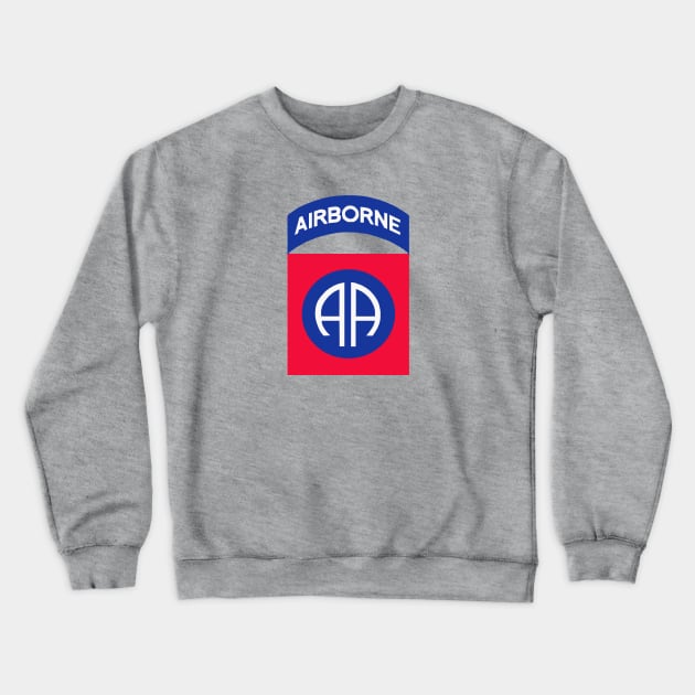 82nd Airborne Full Color Crewneck Sweatshirt by Trent Tides